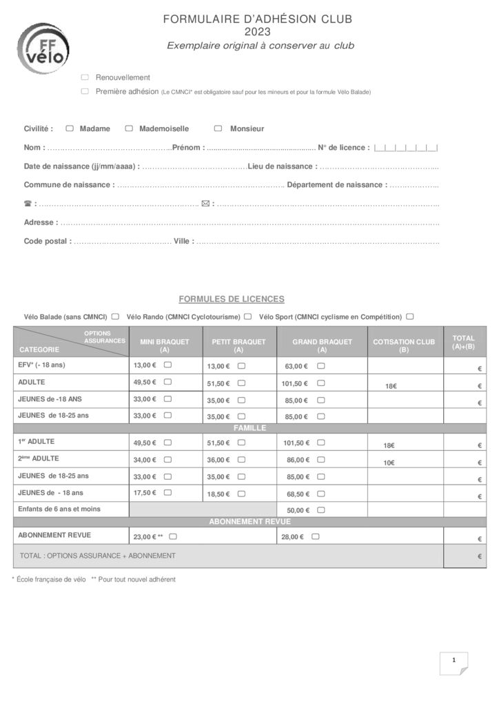 thumbnail of MODELE BULLETIN D ADHESION CLUB 2023